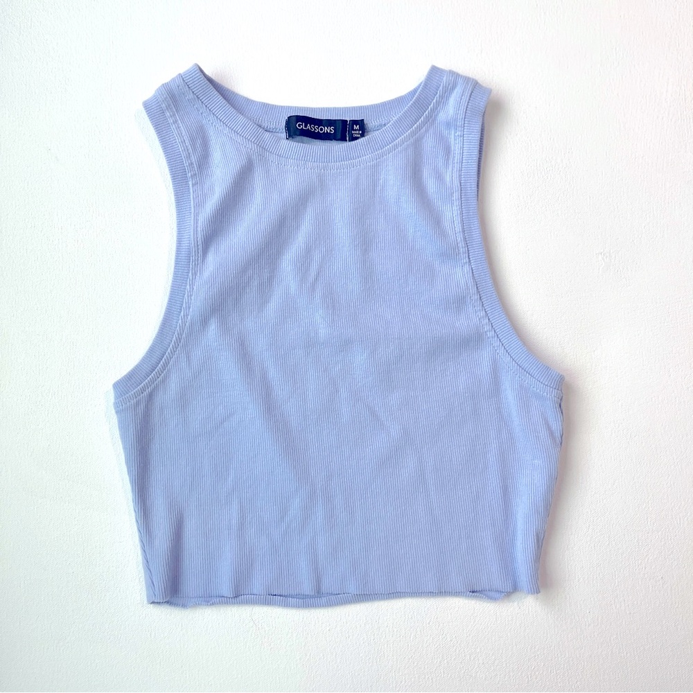 Glassons Light Blue Ribbed Tank